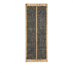 Ferm Living Athens Stripes Rug 80x200 Naturale/ Blu Inchiostro