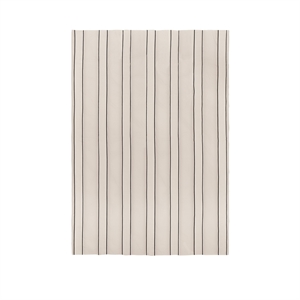 Copriletto singolo in twill Ferm Living, Bianco Sporco/ Nero