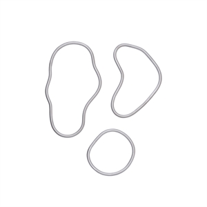 Ferm Living Pond Coaster Set di 3 in Alluminio