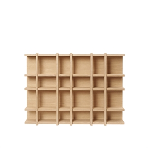 Ferm Living Tilem Shelf 6x4 impiallacciato rovere naturale