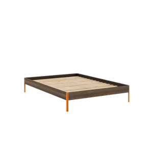 Struttura Letto Karup Design Core 140x200 Carob Brown/Solar Arancione