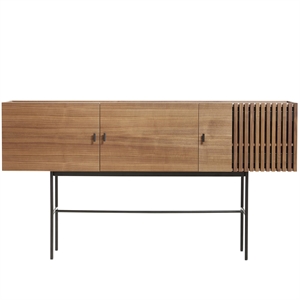 Credenza Woud Array Impiallacciato Noce/ Nero 180 cm