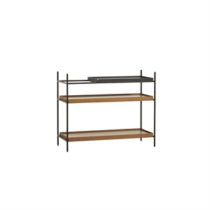 Configurazione Vassoio Woud Sistema A 6 Ripiani Basso Nero/ Noce