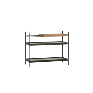 Configurazione Vassoio Woud Sistema A 7 Ripiani Basso Nero/ Noce