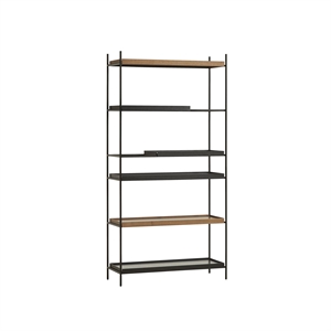 Configurazione Vassoio Woud 19 Sistema di Scaffalature Alto Nero/ Noce
