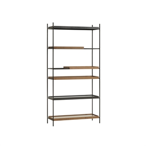 Configurazione Vassoio Woud 20 Sistema di Scaffalature Alto Nero/ Noce