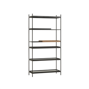 Configurazione Vassoio Woud 21 Sistema di Scaffalature Alto Nero/ Noce