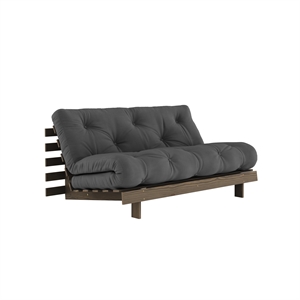 Divano Letto Karup Roots 160x200 Marrone Carruba/734 Grigio Scuro