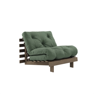 Divano Letto Karup Roots 90x200 Marrone Carruba/756 Verde Oliva