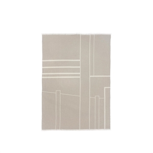 Kristina Dam Studio Architecture Plaid Cotone Bianco Sporco/ Beige Melange