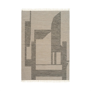 Kristina Dam Studio Tappeto Kilim Contemporaneo Bianco Sporco/ Grigio 200 cm