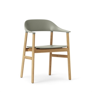 Normann Copenhagen Herit Sedia da Pranzo con Braccioli Rovere/ Verde Polvere