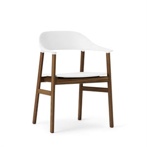 Normann Copenhagen Herit Sedia da Pranzo con Braccioli Rovere Affumicato/ Bianco