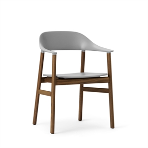 Normann Copenhagen Herit Sedia da Pranzo con Braccioli Rovere Affumicato/ Grigio