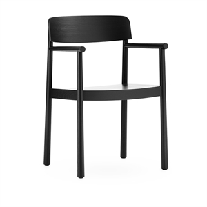 Normann Copenhagen Timb Sedia da Pranzo con Braccioli Nero