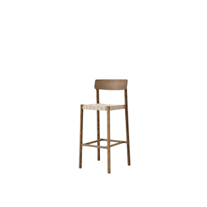 Sgabello da Bar Betty TK15 &Tradition in Rovere Affumicato/lino Naturale e Vimini