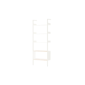 &Tradition Rombe Full Bay IF3 Mobiletto con Scaffalatura in Rovere Laccato/alabastro