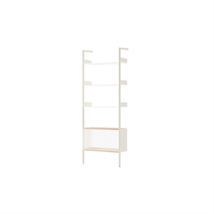 &Tradition Rombe Full Bay IF3 Mobiletto con Scaffalatura in Rovere Laccato/alabastro