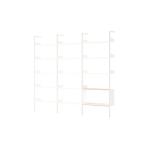 &Tradition Rhomb IF1 &IF4 & IF6 Configurazione Scaffalatura H Rovere laccato/Alabastro