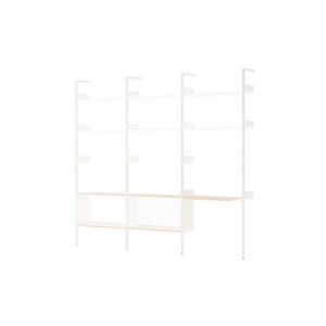 &Tradition Rhomb IF3 &IF5 & IF6 Configurazione Scaffalatura J Rovere laccato/Alabastro
