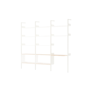 &Tradition Rhomb IF3 &IF5 & IF6 Configurazione Scaffalatura J Rovere laccato/Alabastro