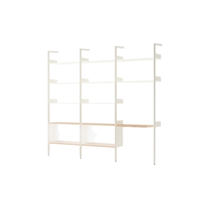 &Tradition Rhomb IF3 &IF5 & IF6 Configurazione Scaffalatura J Rovere laccato/Alabastro