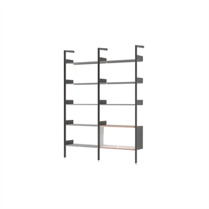 &Tradition Rombe IF1 &IF6 Configurazione Scaffalatura C Noce laccato/Antracite