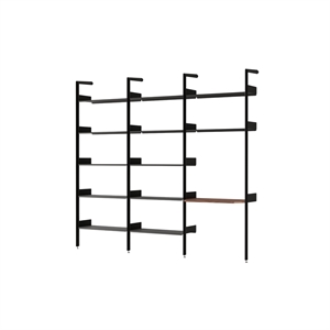 &Tradition Rhomb IF1 &IF4 & IF5 Configurazione Scaffalatura G Noce laccato/Antracite
