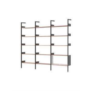 &Tradition Rhomb IF1 &IF4 & IF6 Configurazione Scaffalatura H Noce Laccato