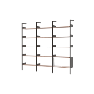 &Tradition Rhomb IF1 &IF4 & IF6 Configurazione Scaffalatura H Noce Laccato