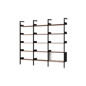 &Tradition Rhomb IF1 &IF4 & IF6 Configurazione Scaffalatura H Noce Laccato