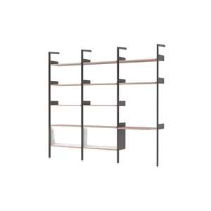 &Tradition Rhomb IF3 &IF5 & IF6 Configurazione Scaffalatura J Noce Laccato