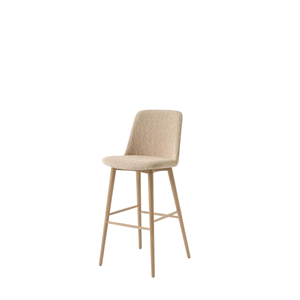 &Tradition Rely HW135 Sgabello da bar con schienale alto in rovere laccato/Karakorum 003 Duna