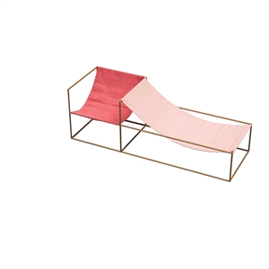 Poltrona Valerie Objects Duo Seat con Struttura Senape Rosso/ Rosa