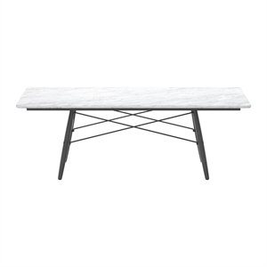 Tavolino Vitra Eames Rettangolare in Marmo Bianco /frassino Nero