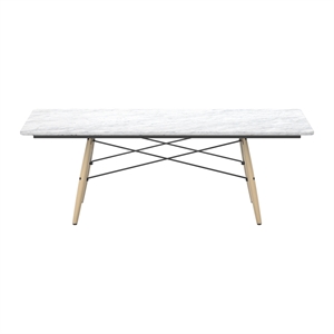 Vitra Eames Tavolino Rettangolare Marmo Bianco /Frassino Miele