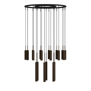 Lampadario Audo Tubolare 20 Alluminio/ Bronzo Anodizzato