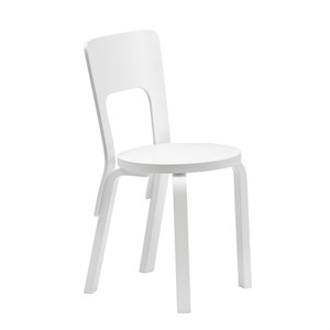 artek 66 Sedia da Pranzo Bianco