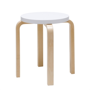 artek E60 Sgabello Betulla/ Bianco