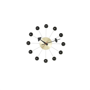 Orologio da Parete Vitra Ball Clock Nero/ Ottone