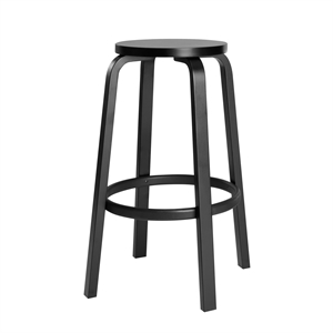 artek 64 Sgabello Bar H75 cm Nero