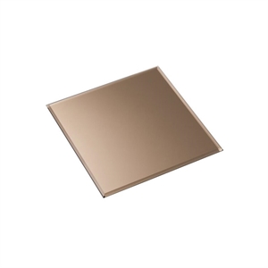 FABRIC Nagel Base in Vetro Quadrata 27x27 Marrone Fumé