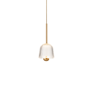 Nuura Asteea 1 Lampadario in Ottone Satinato/trasparente Trasparente