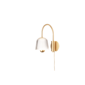 Applique Nuura Asteea in Ottone Satinato/trasparente Trasparente