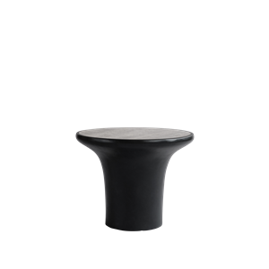 Tavolino Basso A Forma di Tromba in Travertino Argento 101 Copenhagen