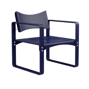 Sedia da Pranzo Verner Panton Serie 270 F con Braccioli Blu