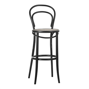 Sgabello da Bar TON No 14 76 cm Rattan/ Nero