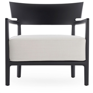 Poltrona da esterno Kartell CARA MAT, Nero/ Bianco