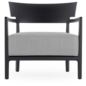 Poltrona da esterno Kartell CARA MAT, Nero/ Grigio