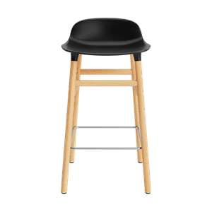 Sgabello da Bar Normann Copenhagen Form H65 cm Nero/ Quercia